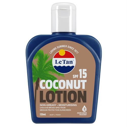 Le Tan - Coconut Sunscreem Lotion SPF15 125ML (5442)-Streamline Sports