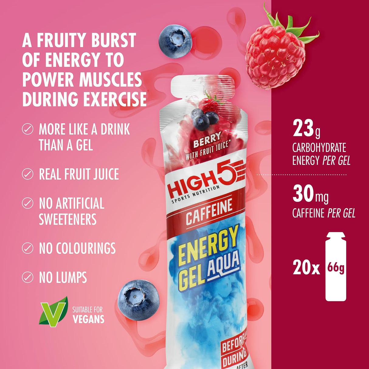 Energy Gel Aqua - Caffeine-Streamline Sports