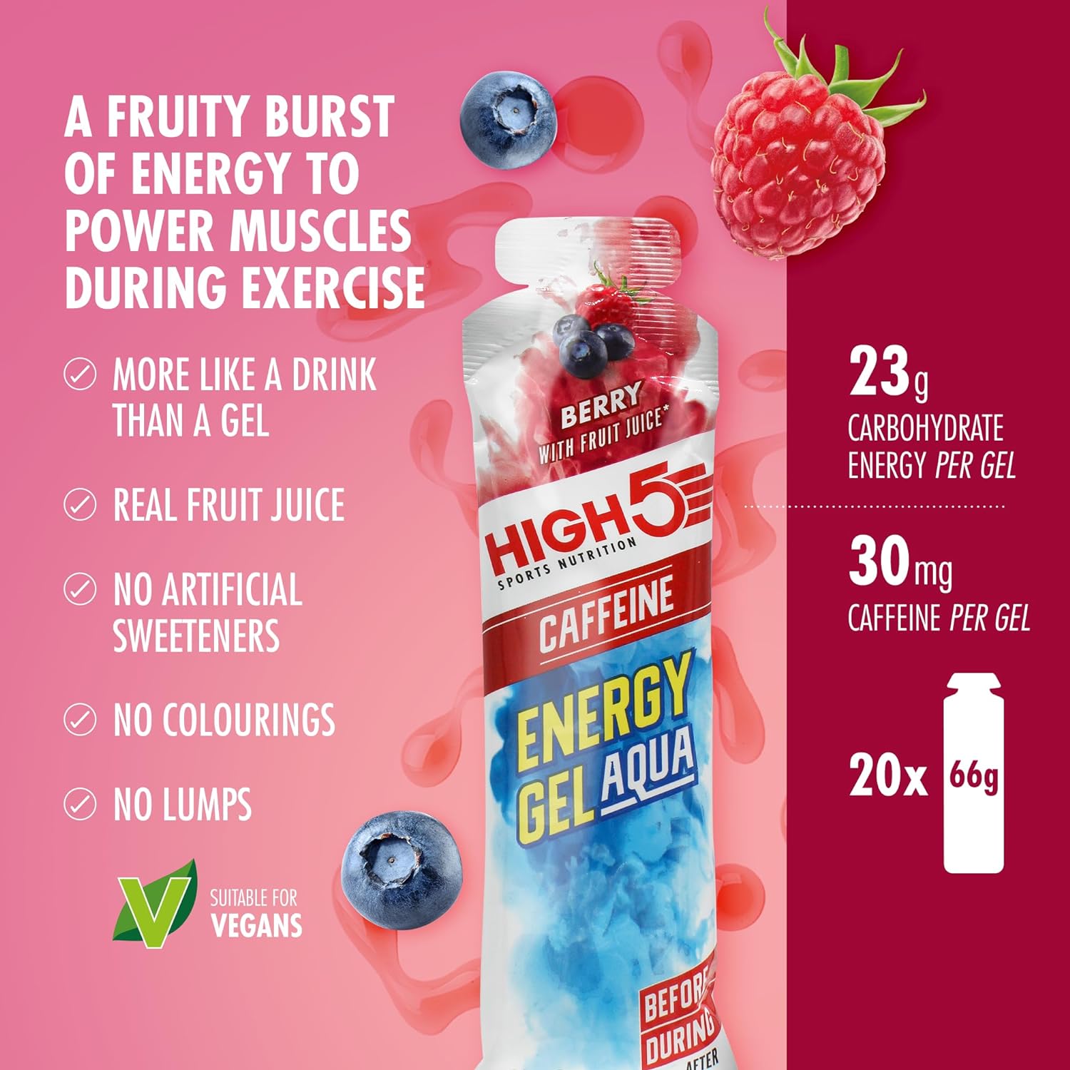 Energy Gel Aqua - Caffeine-Streamline Sports