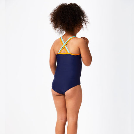 Splash About - Girls Sports Swimming Costume - Navy-Streamline Sports