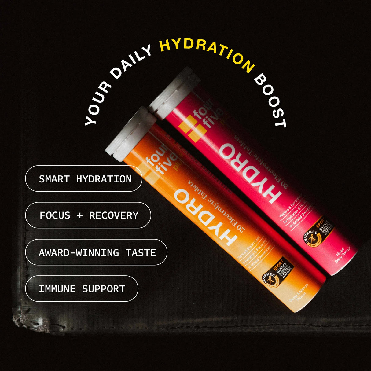 FourFive - Hydro Plus Hydration Tablets | Everyday Hydration & Vitamin Support