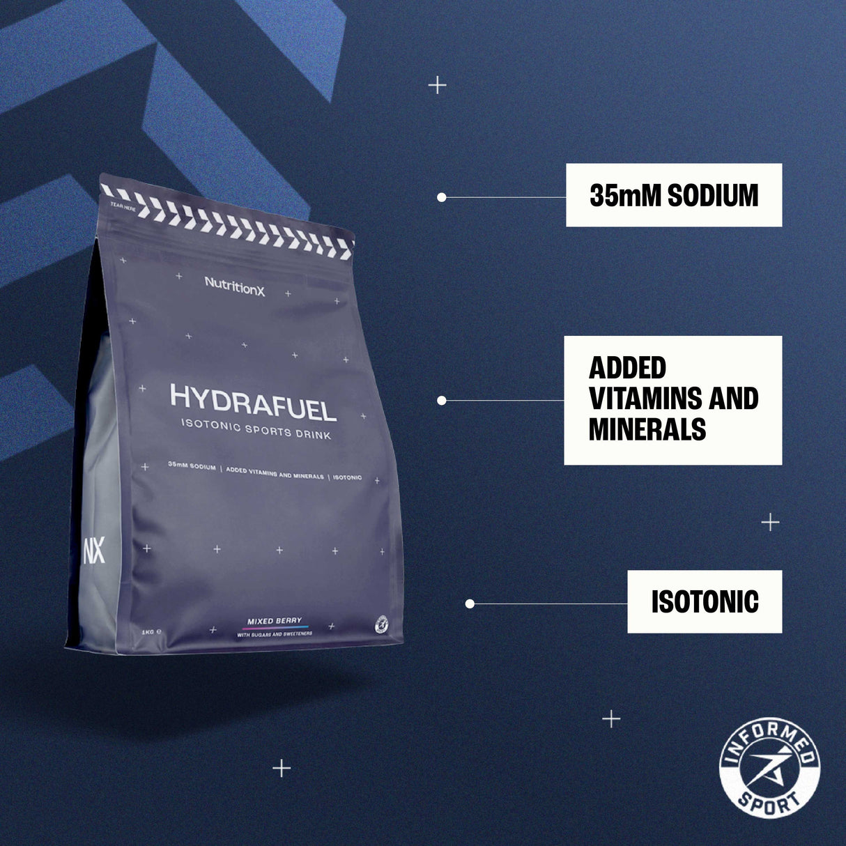 NX - Hydrafuel - Isotonic Sports Drink (1KG)-Streamline Sports