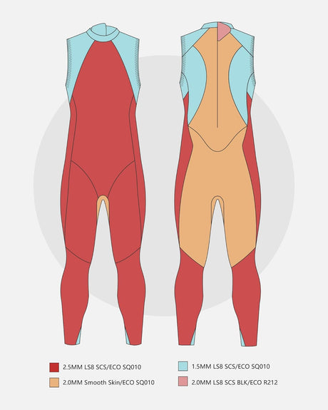 SUMARPO - Mens Wetsuit (Sleeveless) - Nova-Streamline Sports