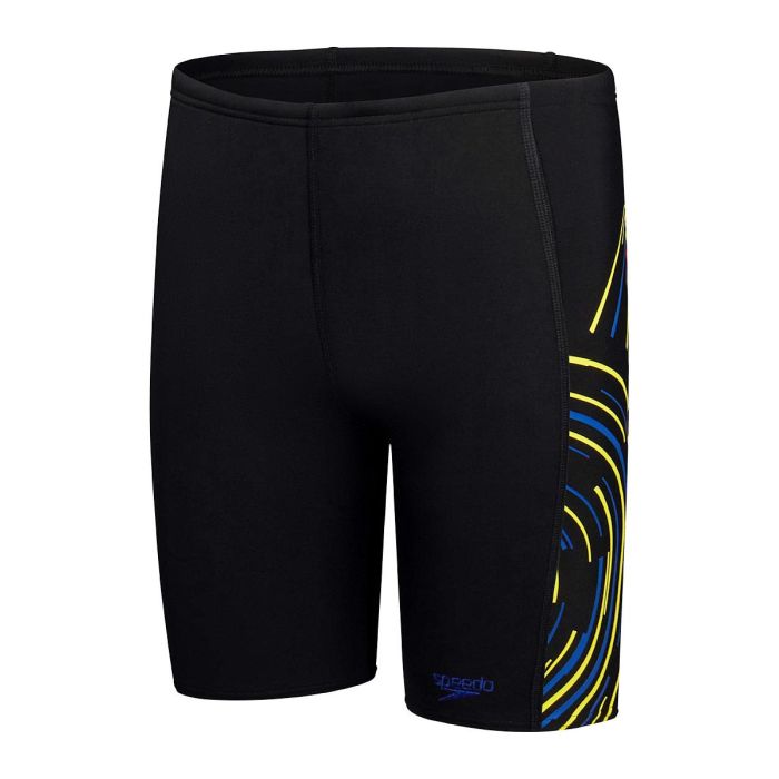 Speedo Boys Jammer - Plastisol Placement BlackYellow(8-00317016867)-Streamline Sports