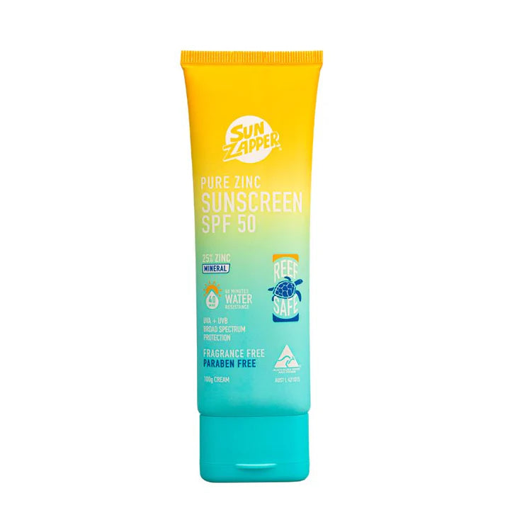 SUN ZAPPER - Pure Zinc Sunscreen 100mL SPF 50 - new formula-Streamline Sports