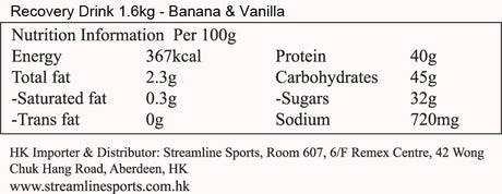 Recovery Drink (1.6 Kg)-Streamline Sports