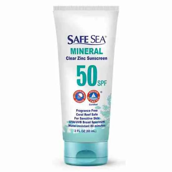 Safe Sea - Zinc Oxide Sunscreen SPF50 Clear Mineral | Face Sunscreen