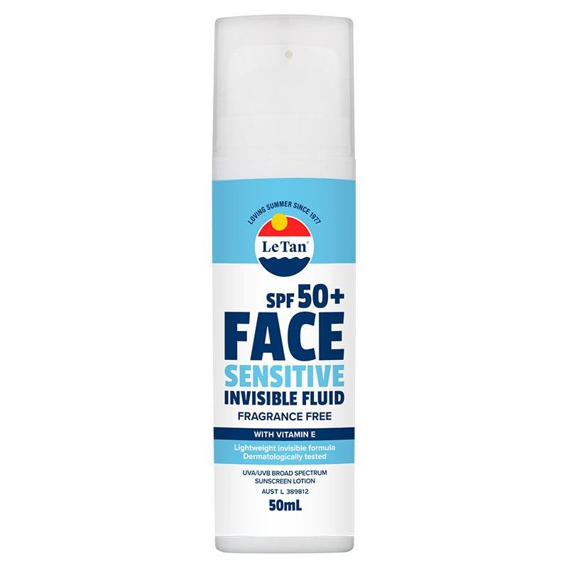 Le Tan - Sensitive Face Invisible Fluid SPF50+ (5210) 50ml-Streamline Sports