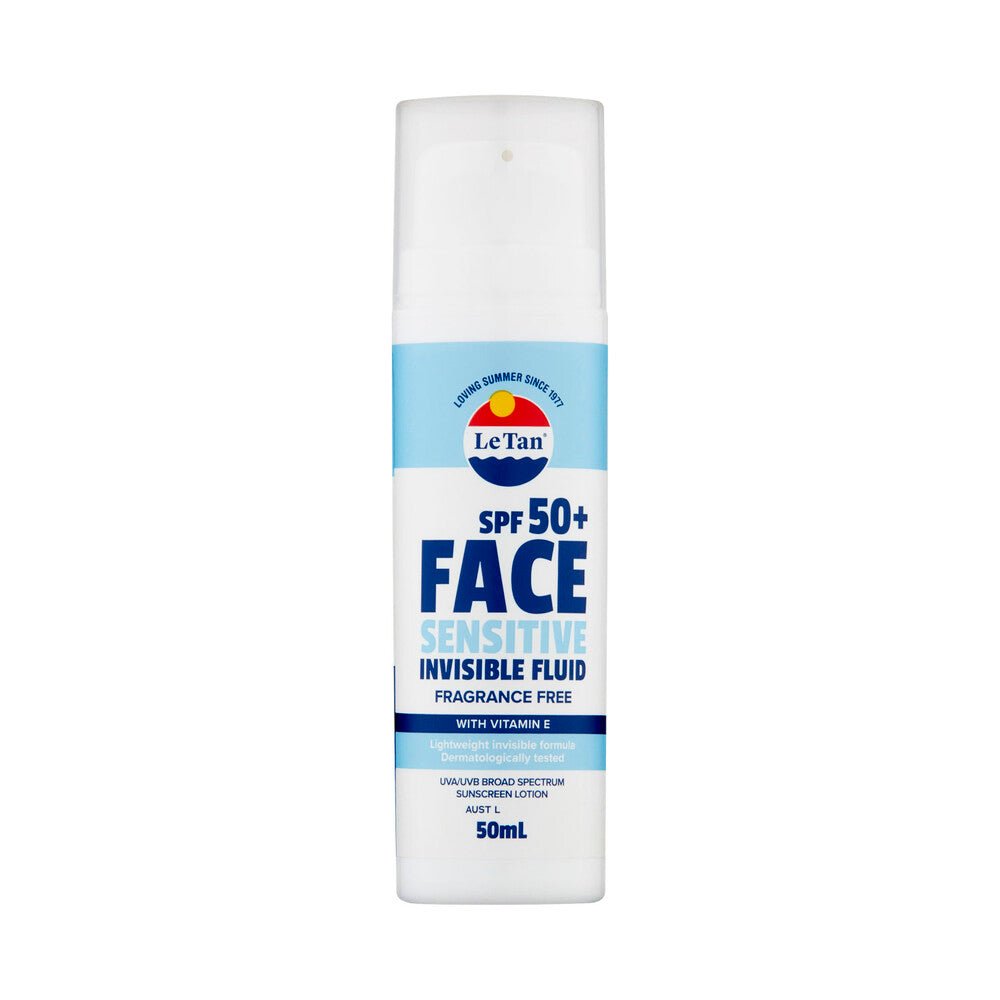 Le Tan - Sensitive Face Invisible Fluid SPF50+ (5210) 50ml-Streamline Sports