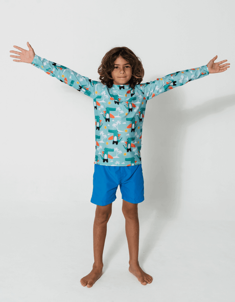 Sandbar - Rash Guard - Surfing Crocodile-Streamline Sports