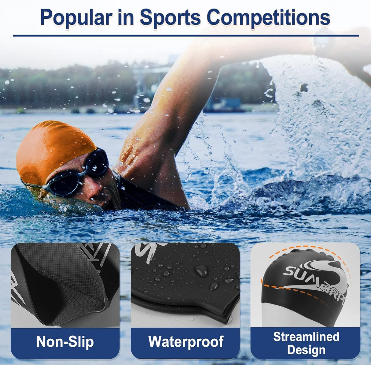 SUMARPO - Silicon Swim Cap-Streamline Sports