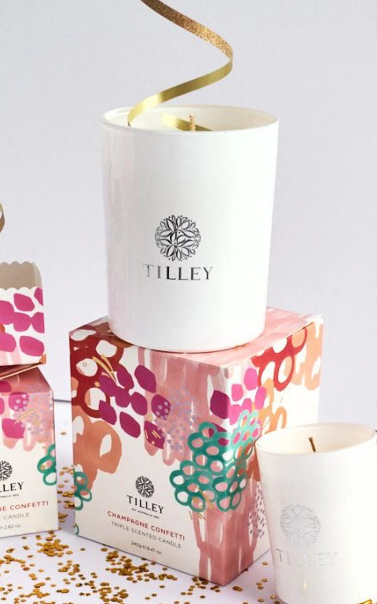 TILLEY - Candle Champagne Confetti (FG1856/FG1857)