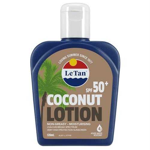 Le Tan - Coconut Lotion SPF50+ 125ML (5612)-Streamline Sports