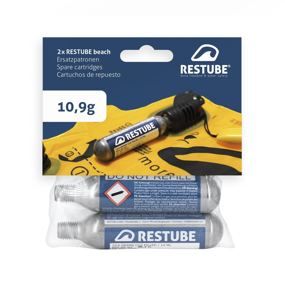 RESTUBE - CO2 Refill Cartridges (10,9g) (only ship to Hong Kong)-Streamline Sports