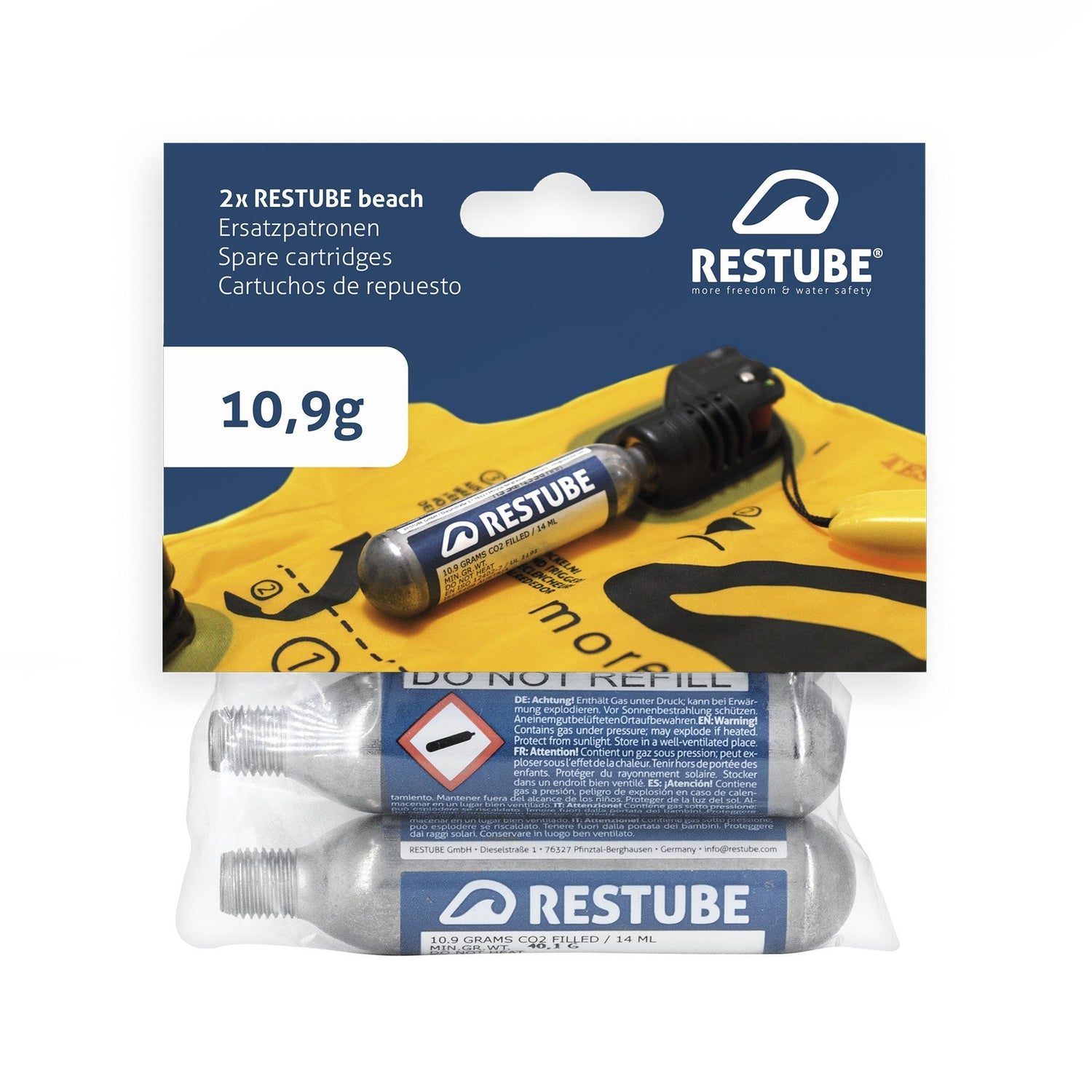RESTUBE - CO2 Refill Cartridges (10,9g) (only ship to Hong Kong)-Streamline Sports