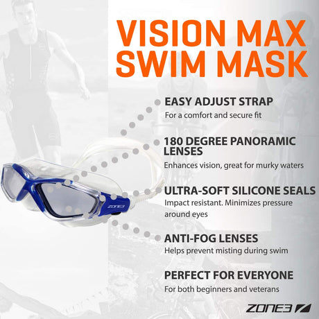 Zone3 Swim Mask -  Vision Max-Streamline Sports