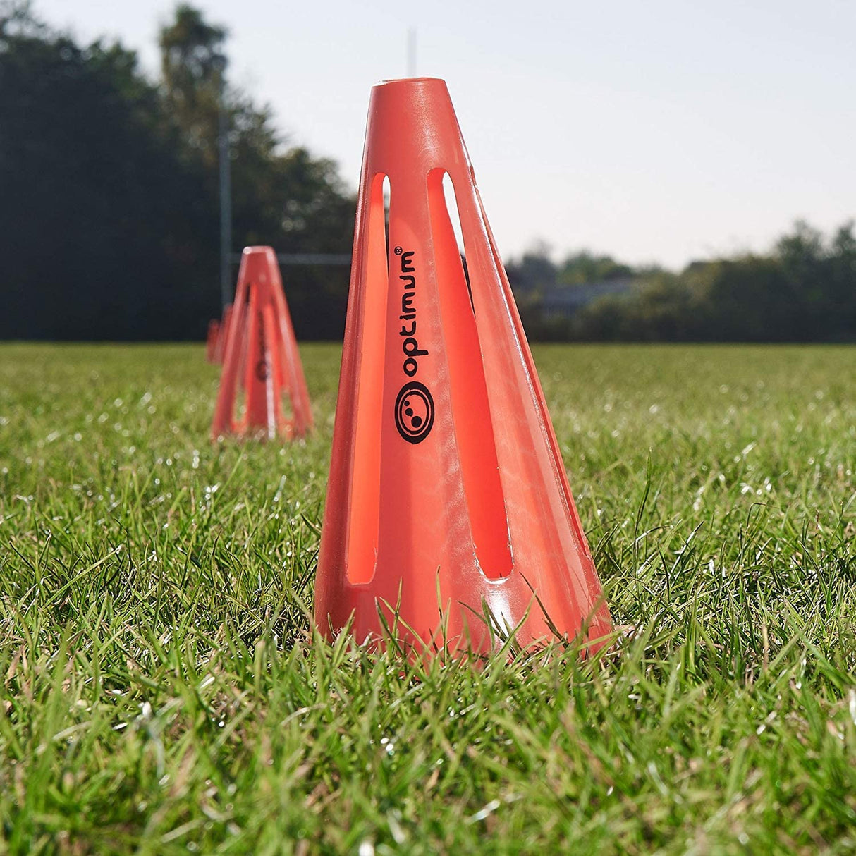 Optimum - Training Collapsible Marker Cones (Red) 9-Inch-Streamline Sports