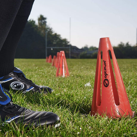 Optimum - Training Collapsible Marker Cones (Red) 9-Inch-Streamline Sports