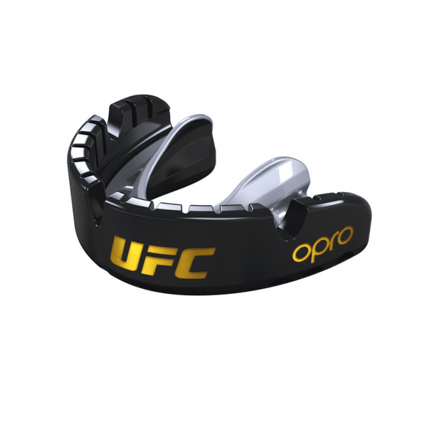 UFC Gold Braces Mouthguard - Black/Metal/Silver | Streamline Sports
