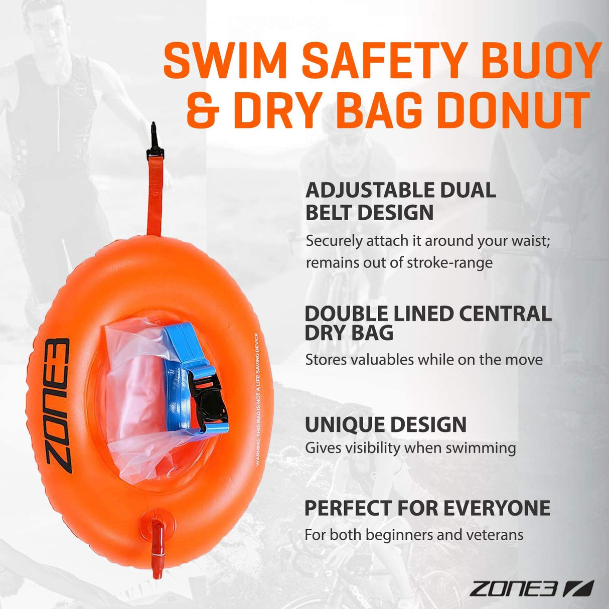Zone3 - Donut Swim Buoy/Dry Bag-Streamline Sports