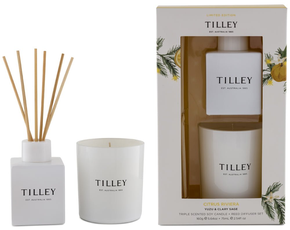 **50% off** Tilley - Reed Diffuser + Candle #Packaging damaged (no exchange,no refund)-Streamline Sports