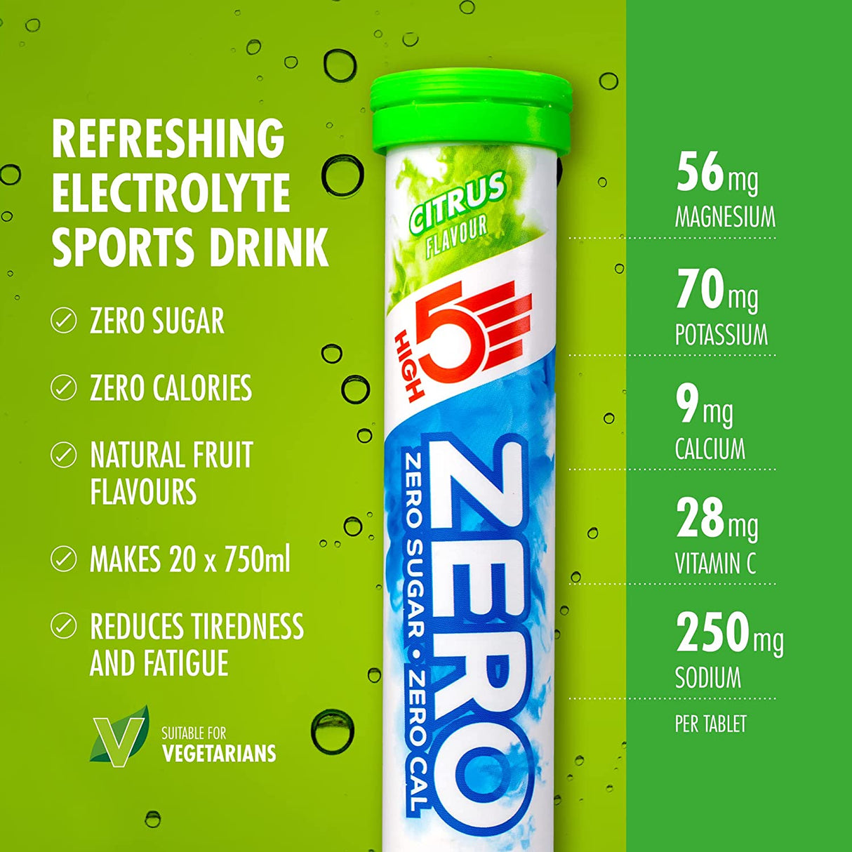 ZERO - Electrolyte Drink Tablets (20 tablets/tube)-Streamline Sports