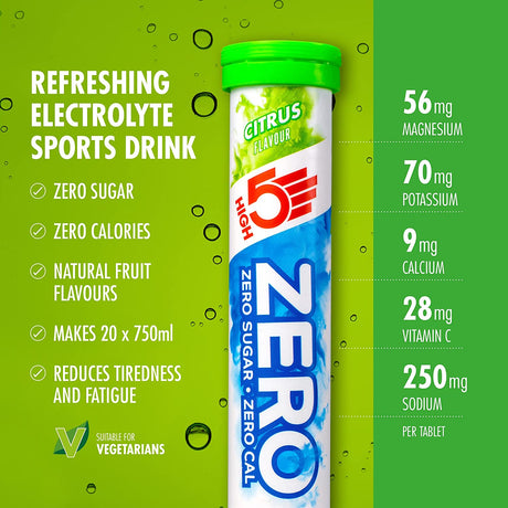 ZERO - Electrolyte Drink Tablets (20 tablets/tube)-Streamline Sports