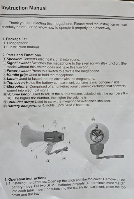 Transistor Megaphone (AHM651)-Streamline Sports