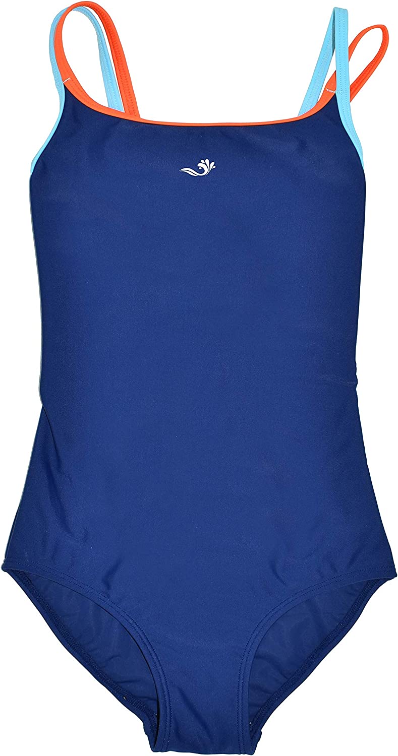 Splash About - Girls Sports Swimming Costume - Navy-Streamline Sports
