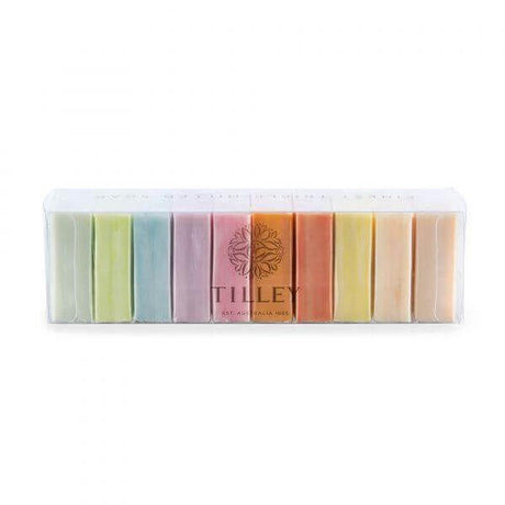 Tilley - White Marble Rainbow Soaps Gift Pack (10 x 50g) #FG0987-Streamline Sports