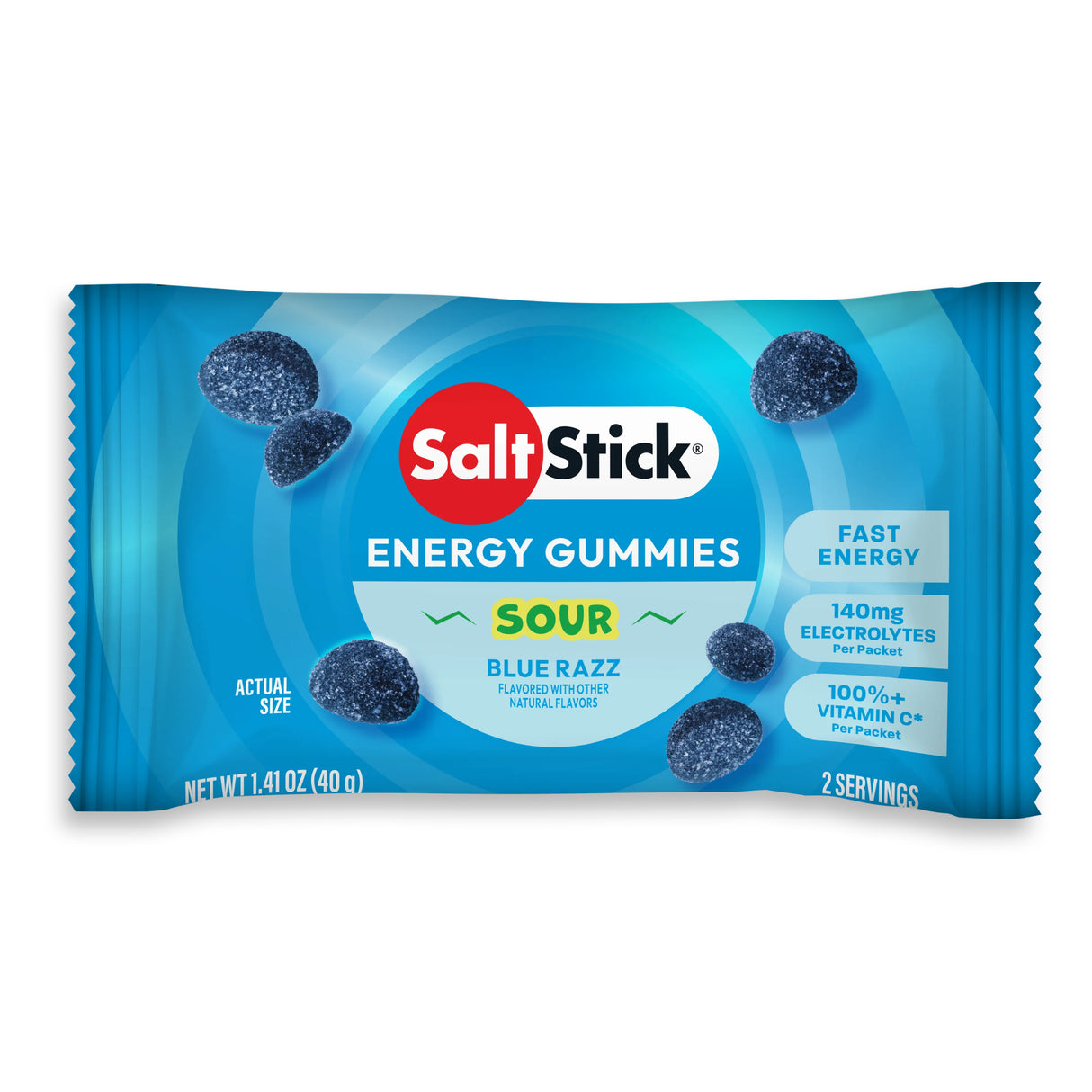 SaltStick Energy Gummies – Sour Blue Razz