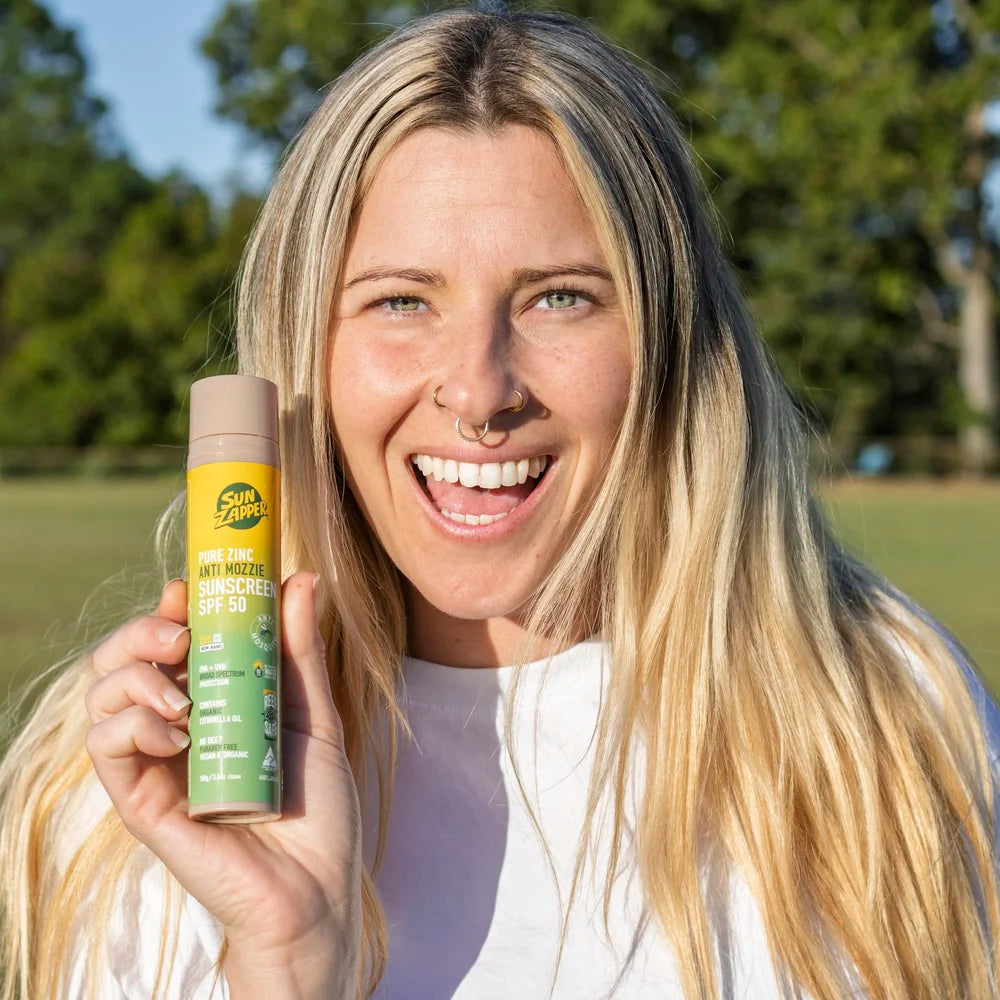 SUN ZAPPER - Pure Zinc Anti Mozzie Sunscreen Cream - Air Pump Tube