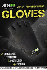Athelite Sports - Comfort & Durable Gym Training Glove - Black