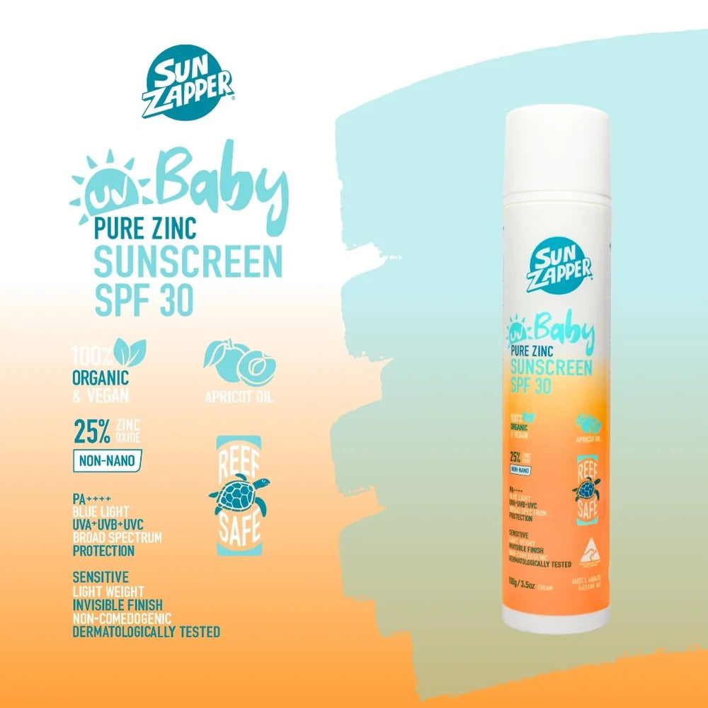 Sun Zapper - Pure Zinc Baby Sunscreen (Air Pump Tube, 100g)