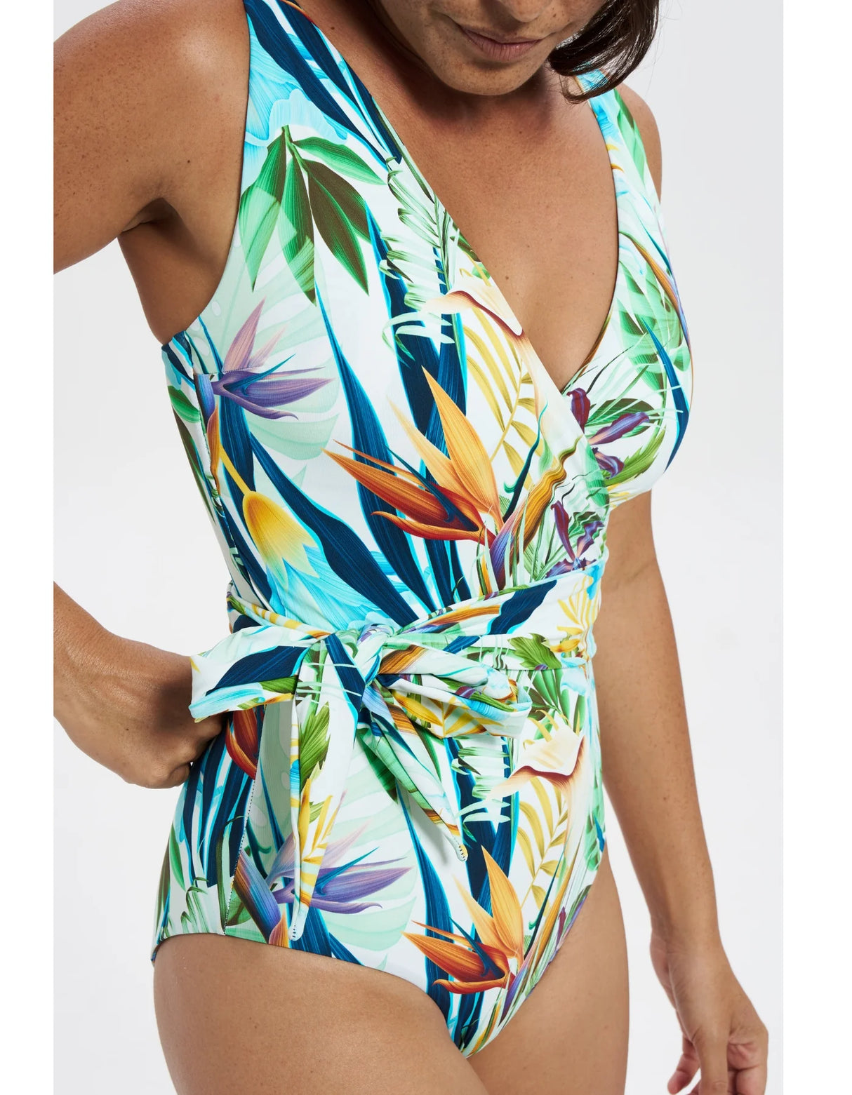 Sandbar - Womens One Piece Wrap Swim Suit-Streamline Sports