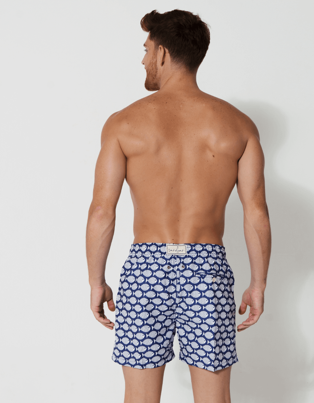 Sandbar - Mens Swim Shorts - Blue Fish