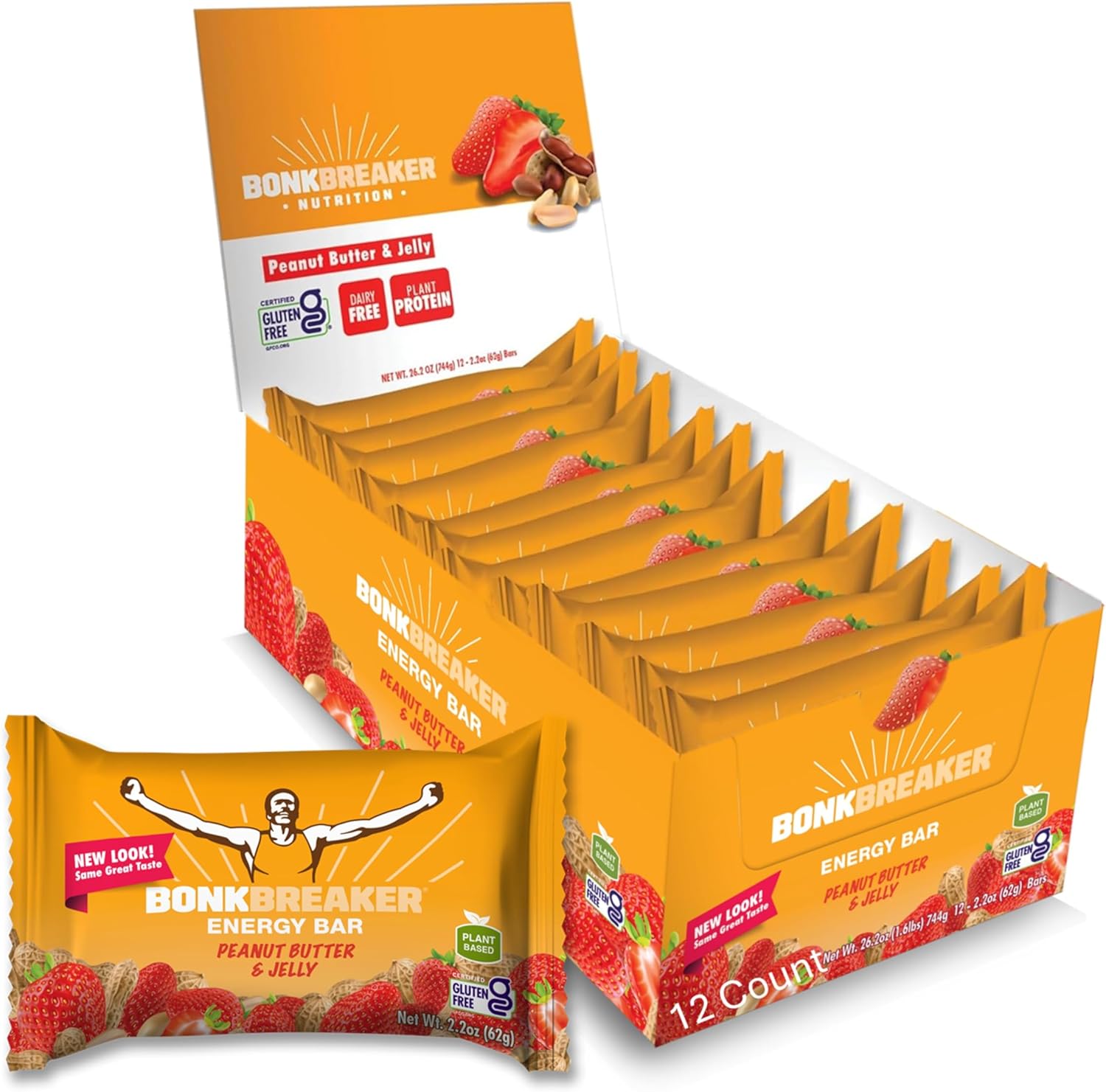 BonkBreaker - Energy Bar - Peanut Butter & Jelly-Streamline Sports