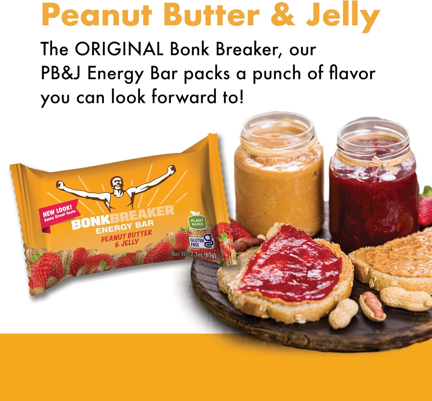 BonkBreaker - Energy Bar - Peanut Butter & Jelly-Streamline Sports