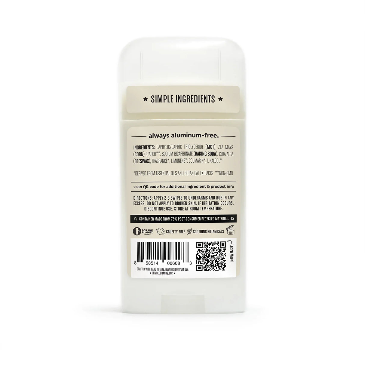 Humble Brands - Palo Santo & Frankincense Natural Deodorant