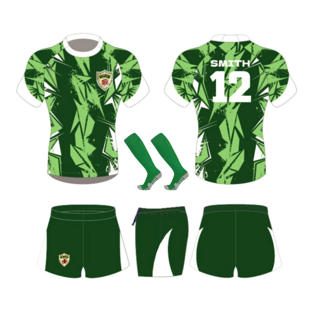 HKCA Po Leung Kuk School Football Shirt, Shorts & Socks