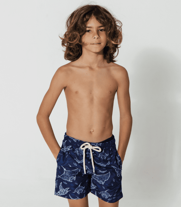 Sandbar Boys Swim Shorts - Ocean Manta | Streamline Sports