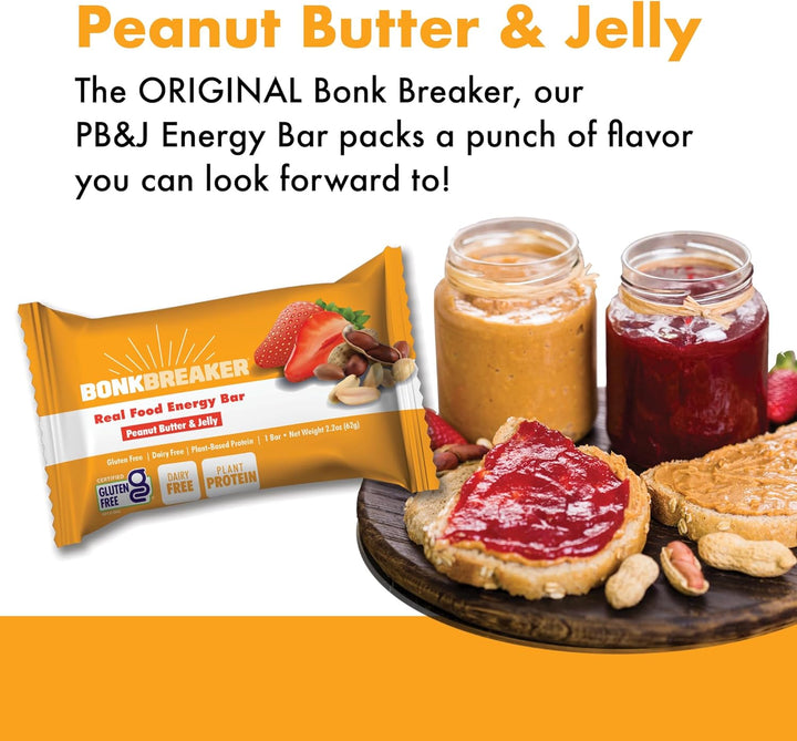 BonkBreaker Energy Bar - Peanut Butter & Jelly (62g/bar) | Streamline Sports