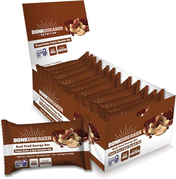 BonkBreaker - Energy Bar - Peanut Butter & Chocolate Chip (60g/bar) | Streamline Sports
