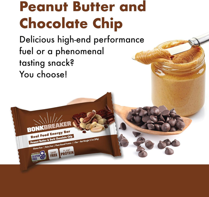 BonkBreaker - Energy Bar - Peanut Butter & Chocolate Chip (60g/bar) | Streamline Sports