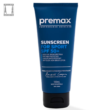 Pillar Sports - Premax Sunscreen for Sport SPF50+ (International/EU label) 100ml-Streamline Sports
