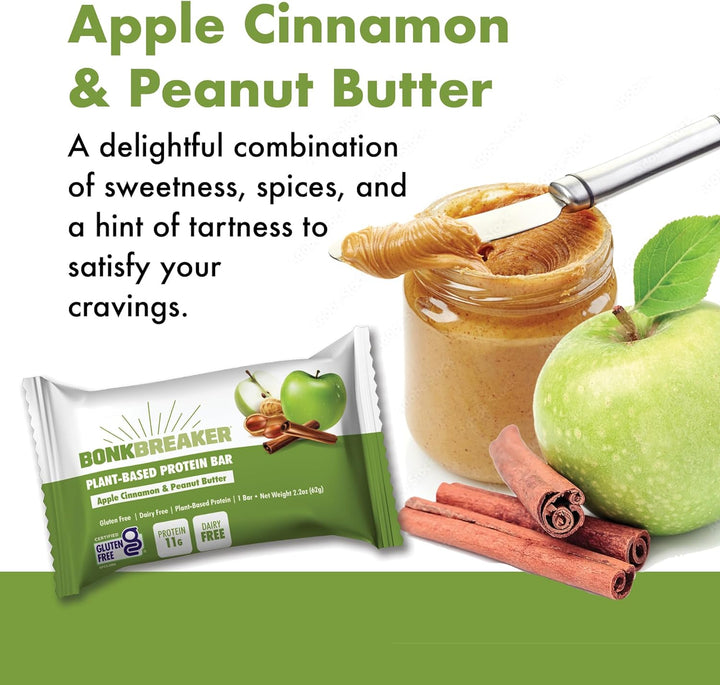 Bonkbreaker Protein Bars - Apple Cinnamon & Peanut Butter | Streamline Sports