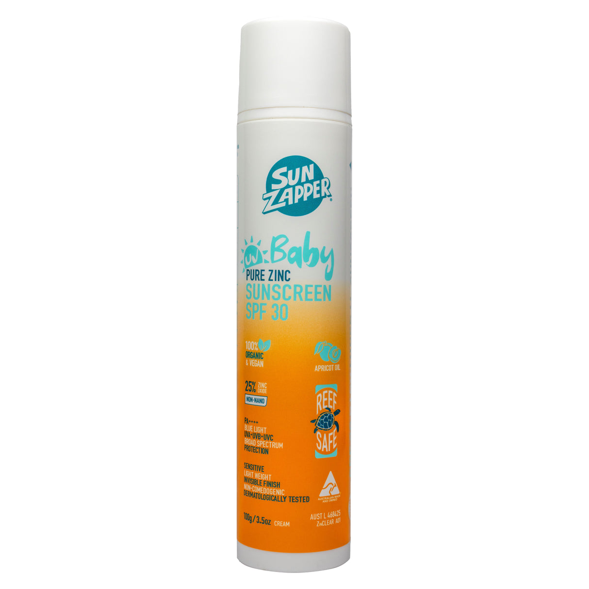 Sun Zapper - Pure Zinc Baby Sunscreen (Air Pump Tube, 100g)