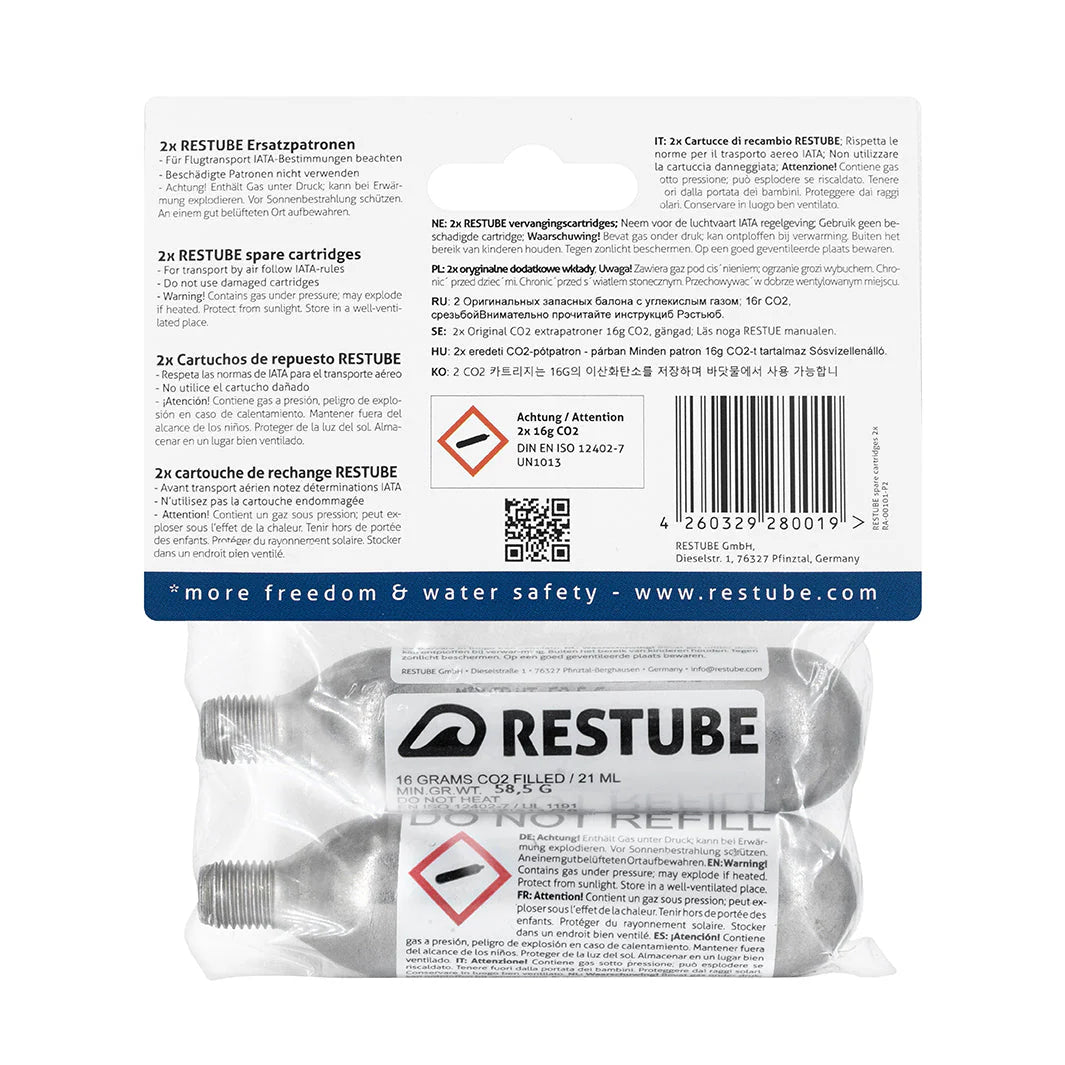 Restube - CO₂ cartridges (16g) (only ship to Hong Kong)