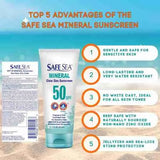 Safe Sea - Zinc Oxide Sunscreen SPF50 Clear Mineral | Face Sunscreen