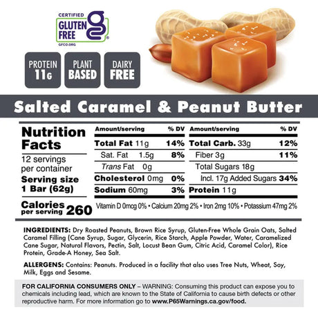 BonkBreaker Protein Bar - Salted Caramel and Peanut Butter Bars-Streamline Sports
